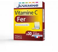 Juvamine Complément alimentaire Fer + Vitamine C – Fatigue et Immunité – 30 gélules