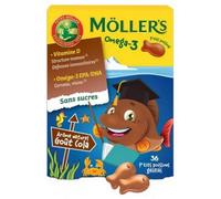 Parapharmacie en ligne > Compléments alimentaires > Compléments alimentaires pour la vitalité et les défenses immunitaires > Vitamines pour enfants Moller-s Omega-3 P-tits Poissons Gommes x 36