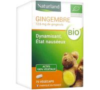 Parapharmacie en ligne > Compléments alimentaires > Compléments alimentaires pour la vitalité et les défenses immunitaires Naturland Gingembre Bio 75 Végécaps - Vitalité - Défenses immunitaires - Phar