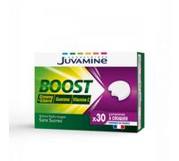 Juvamine Complément alimentaire Vitamine C Ginseng Guarana Sans sucres - 30 comprimés à croquer