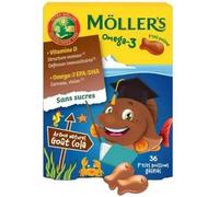 Parapharmacie en ligne > Compléments alimentaires > Compléments alimentaires pour la vitalité et les défenses immunitaires > Vitamines pour enfants Moller-s Omega-3 P-tits Poissons Gommes x 36