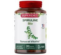 Parapharmacie en ligne > Compléments alimentaires > Compléments alimentaires pour la vitalité et les défenses immunitaires > Produits pour le tonus et la fatigue Superdiet Spiruline Bio x 120