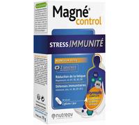 Parapharmacie en ligne > Compléments alimentaires > Compléments alimentaires pour la vitalité et les défenses immunitaires Nutreov Magné Control Stress Immunité Gélules x 30