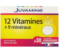 Parapharmacie en ligne > Compléments alimentaires > Compléments alimentaires pour la vitalité et les défenses immunitaires Juvamine Fizz 12 Vitamines et 8 Minéraux x 30 - Vitalité - Défenses immunitai