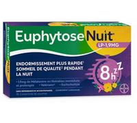 Parapharmacie en ligne > Compléments alimentaires > Compléments alimentaires pour le sommeil et le stress Euphytose Nuit Sommeil Mélatonine 1,9 mg Libération Prolongée Comprimés x 15