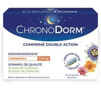 ChronoDorm – Complément alimentaire Mélatonine 1,9 mg Double action – 15 comprimés