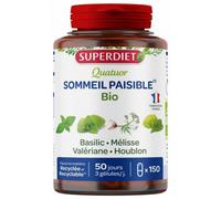 Super Diet Complément alimentaire Quatuor Mélisse Détente Bio 150 gélules