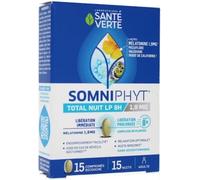 Parapharmacie en ligne > Compléments alimentaires > Compléments alimentaires pour le sommeil et le stress Santé Verte Somniphyt Total Nuit LP 1,9 mg x 15