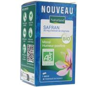 Parapharmacie en ligne > Compléments alimentaires > Compléments alimentaires pour le sommeil et le stress Naturland Safran Bio Végécaps x 30