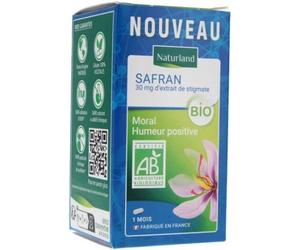 Parapharmacie en ligne > Compléments alimentaires > Compléments alimentaires pour le sommeil et le stress Naturland Safran Bio Végécaps x 30