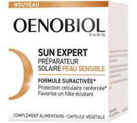 OENOBIOL SUN EXPERT Préparateur Solaire Peau Sensible - Protection cellulaire renforcée2 Favorise un hâle intense et éclatant Complément Alimentaire 30 capsules Programme 1 mois Capsule(S) pc(s)