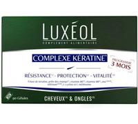 Luxéol Complément cheveux et ongles Complexe Kératine – Résistance et Protection – 90 gélules