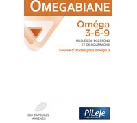 PiLeJe Omegabiane Oméga 3-6-9 Huile de Poisson Capsules Marines 100