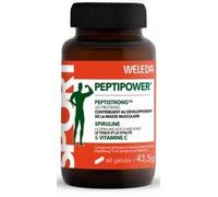 Weleda – Complément PeptiPower – Protéines hydrolysées de fève, Spiruline bio – 60 gélules