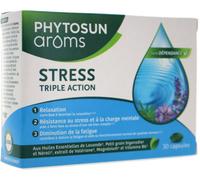 Phytosun Arôms – Complément alimentaire Stress Triple Action – Huiles essentielles – 30 capsules