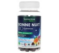 Parapharmacie en ligne > Compléments alimentaires > Compléments Alimentaires Sommeil et Stress Santarome Bonne Nuit Bio 30 Gummies - Sommeil - Stress - Pharmacie en ligne LaSante.net