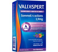Parapharmacie en ligne > Compléments alimentaires > Compléments Alimentaires Sommeil et Stress Valdispert Mélatonine 1,9 mg 4 Actions Capsules - Sommeil - Stress - Pharmacie en ligne LaSante.netx 30