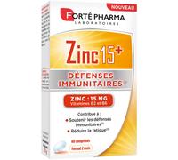 Forté Pharma Zinc 15+ Défenses Immunitaires Complément Alimentaire 60 Comprimés