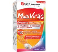 Forté Pharma - Complément alimentaire Multivit' 4G Énergie effervescent 30 comprimés
