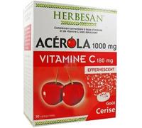 Herbesan Acérola 1000 Gout Cerise 30 Comprimés à Croquer
