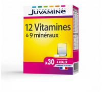 Juvamine 12 Vitamines et 9 Minéraux 30 comprimés à avaler