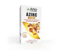 Parapharmacie en ligne > Compléments alimentaires > Compléments Alimentaires Vitalité et Défenses immunitaires > Vitamines C et acérola Arkopharma Azinc VIT.C 1000 mg + Zinc Comprimés Effervescents x