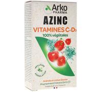 Parapharmacie en ligne > Compléments alimentaires > Compléments Alimentaires Vitalité et Défenses immunitaires > Produits pour le Tonus et la Fatigue Arkopharma Azinc Vitamines C + D3 x 20 - Tonus et
