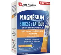 Parapharmacie en ligne > Compléments alimentaires > Compléments Alimentaires Vitalité et Défenses immunitaires > Produits pour le Tonus et la Fatigue Forté Pharma Magnésium 300 Stress et Fatigue Stick