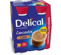 Parapharmacie en ligne > Compléments alimentaires Delical Concentré Boisson HP/HC Sans Lactose Saveur Café 4 x 200 ml