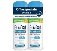 Etiaxil Anti-Transpirant Déodorant Compressé Peaux Sensibles 2x100ml