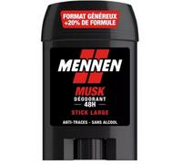 Mennen Déodorant homme Musk 24H sans alcool anti-traces stick 60 ml