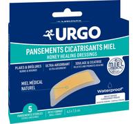 Parapharmacie en ligne > Hygiène & Premiers soins > Produits de Premiers Soins > Pansements Urgo Pansements Cicatrisants Au Miel x 5 - Pansements - Pharmacie en ligne LaSante.net
