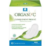 Organyc Serviettes hygiéniques Coton bio Normal x 10
