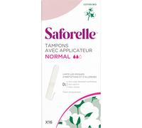 Parapharmacie en ligne > Hygiène & Premiers soins > Produits d'hygiène intime > Protections hygiéniques Saforelle Tampons Coton Bio avec Applicateurs Normal x 16 - Protection - Pharmacie en ligne LaSa