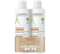 Parapharmacie en ligne > Hygiène & Premiers soins > Produits pour la douche et le bain > Gels douche et savons liquides A-Derma Exomega Control Gel Moussant Émollient Anti-Grattage 500 ml x 2