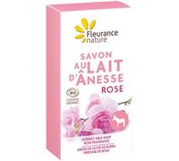 Parapharmacie en ligne > Hygiène & Premiers soins > Produits pour la douche et le bain > Pains de savon Fleurance Nature Savon Lait d'Ânesse Rose Bio 100 g