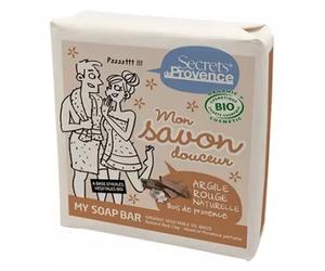 Parapharmacie en ligne > Hygiène & Premiers soins > Produits pour la douche et le bain > Pains de savon Secrets de Provence Savon Douceur Argile Rouge Bio Bois de Provence 100 ml