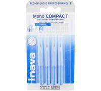 Inava Brossettes Mono Compact 0,8 mm Espaces étroits Bleu 4 unités