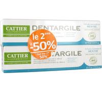 Cattier Dentargile Dentifrice Menthe Bio Lot de 2 x 75ml