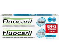 FLUOCARIL - Dentifrice Anti-Caries Protection Complète Blancheur 145mg - Arôme/Goût Menthe - Email renforcé et dents fortes - Aide à prévenir les caries, Haleine fraîche, Blancheur (lot de 2x 75ml)
