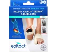 Epitact - Orthèse corrective double hallux valgus - Ultrafine, confortable - Gauche M