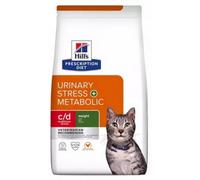 Parapharmacie en ligne > Vétérinaire > Alimentation pour animaux > Croquettes animaux > Croquettes chat Hill's Chat Urinaire Stresse+ Metabolisme c/d Poulet 1,5 kg
