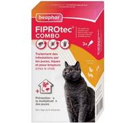 Parapharmacie en ligne > Vétérinaire > Produits anti-parasites pour animaux Beaphar Fiprotec Combo 50/60 mg Solution Spot-on Chats Furets Pipettes x 3