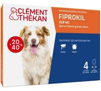 Parapharmacie en ligne > Vétérinaire > Produits anti-parasites pour animaux Clément Thékan Fiprokil Chien 20-40 kg 2,68 ml Pipettes x 4
