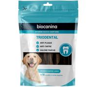 Parapharmacie en ligne > Vétérinaire > Produits de soin pour animaux > Produits d'hygiène buccale pour animaux Biocanina Triodental Grands Chiens Lamelles Végétales x 15