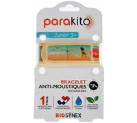 BIOSYNEX - PARAKITO - Bracelet Anti-Moustiques Rechargeable - 2 Recharges Incluses - 1 Mois d'Utilisation - Sans DEET - Taille Junior 3+ (Pirates)
