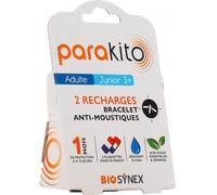 Parakito Recharges Pour Bracelet Anti-Moustique Adulte/Enfant 2 Pièces