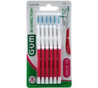 Gum Bi-Direction Brossette Interdentaire 1,2mm Fine 6 Pièces (2614)