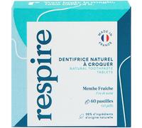 Respire Dentifrice Naturel à Croquer Menthe Fraîche 60 Pastilles