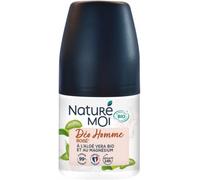 Naturé Moi - Déodorant roll-on - Efficacité 24h - Déodorant homme à l'Aloe Vera Bio et au Magnésium - Parfum Boisé - 99% d'Origine Naturelle - 50 ml - Fabriqué en France